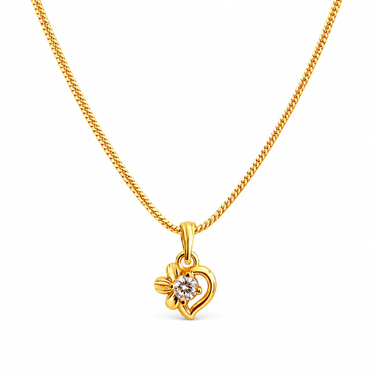 1gm 22Ct Gold Plated chain with Pandent | latest & Stylish Celebrity Inspired Chain/Necklace/Jewellery Set/Fashion jewellery for Men, Women Boys Girls-image-29