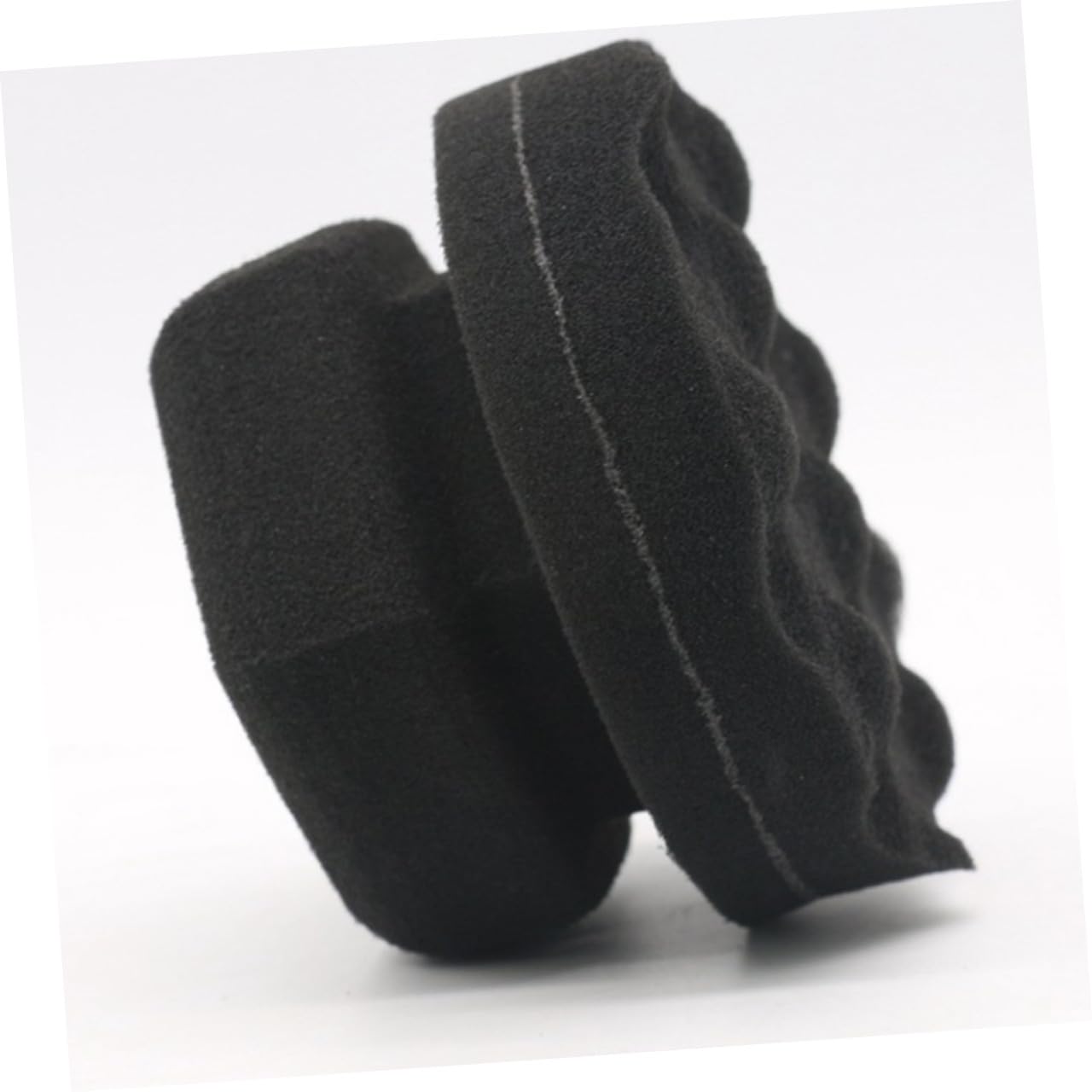 Anneome 12stücke Wellenmuster Polierschwämme Für Auto-wachsanwendung Hochdichte Langlebige Handpolierpads Für Effektive Reinigung Und Pflege Von Autoinnenräumen Und Lederoberflächen