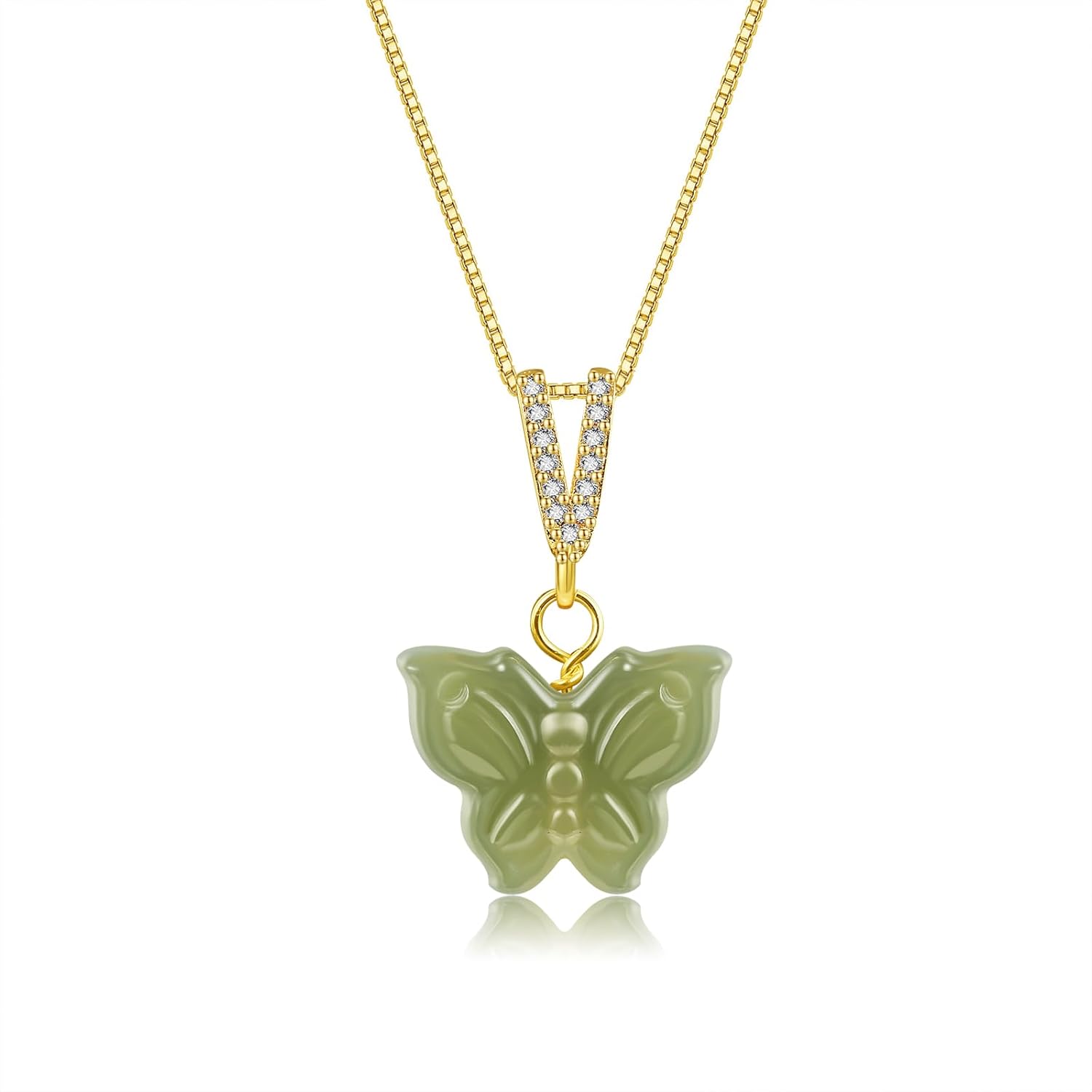 LOOYUUPEE Natural Hetian Jade Necklace