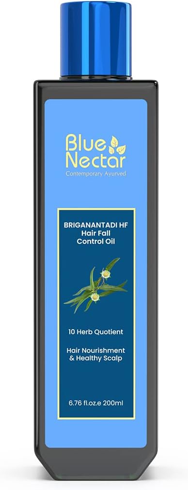 Briganantadi Hair Fall control & Healthy Scalp Oil | Non Sticky Hair Oil for Hair growth | Perfect Hair Fall Oil for Women & Men(9 Herbs, 200 ml)