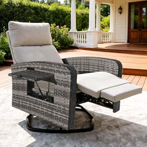 ZZW Wicker Recliner with Table
