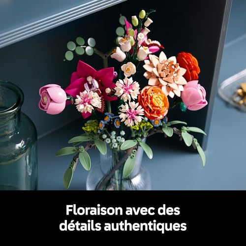 LEGO Botanique 10342 Le joli bouquet de fleurs roses - vue 10
