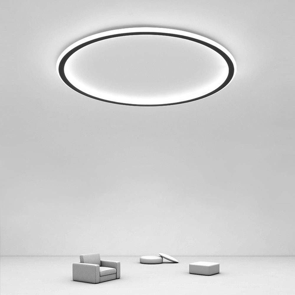 LED Ceiling Light Modern Minimalist Living Room Round lamp Bedroom lamp Northern Fashion Corridor lamp Study lamp Black,6000K,40cm — image 1