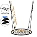 SUPER DEAL 40'' Spider Web Tree Swing Round Net Swing Platform Rope Swing Set for Kids Adult, 71