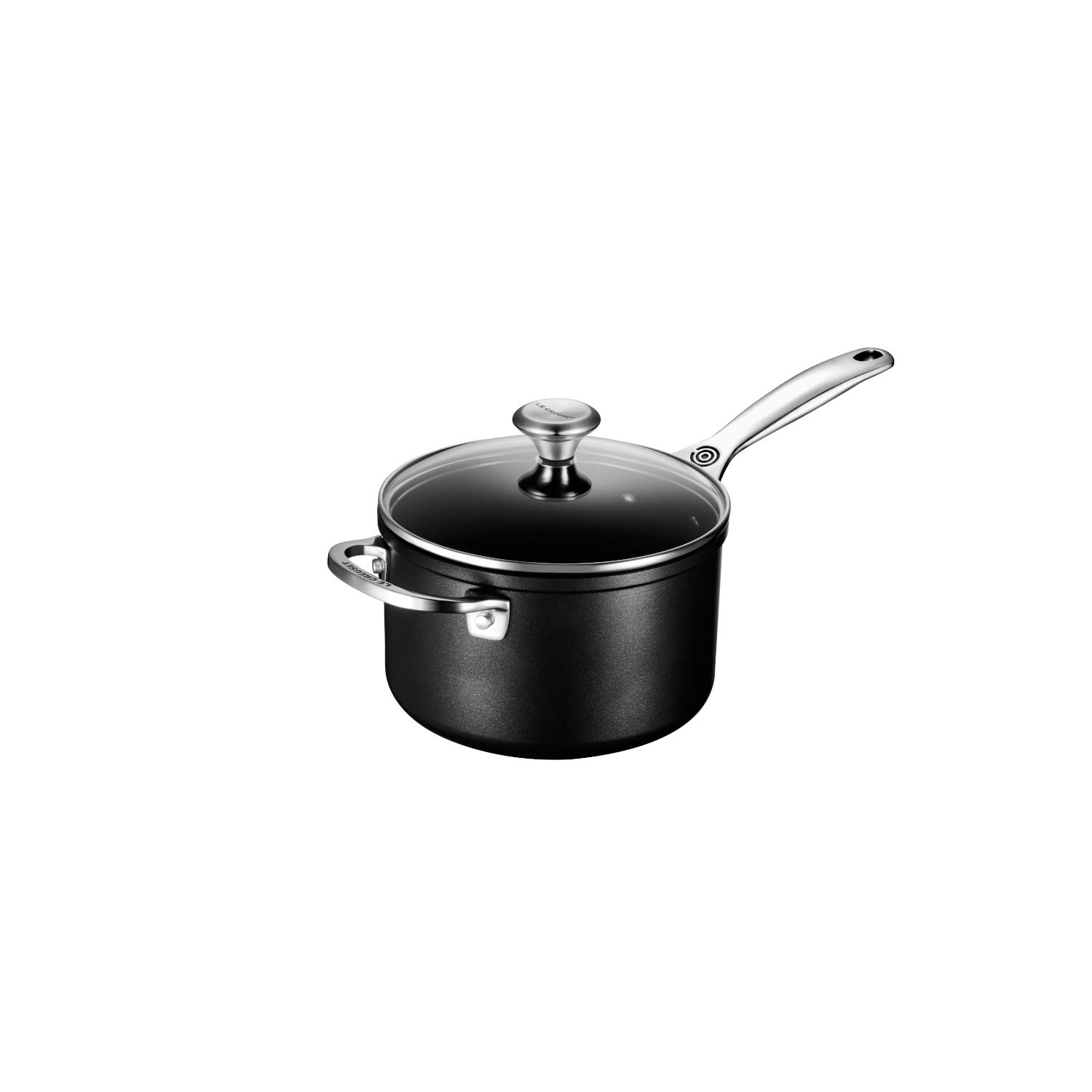 Le Creuset Toughened Nonstick PRO Saucepan With Glass Lid, 3 qt.