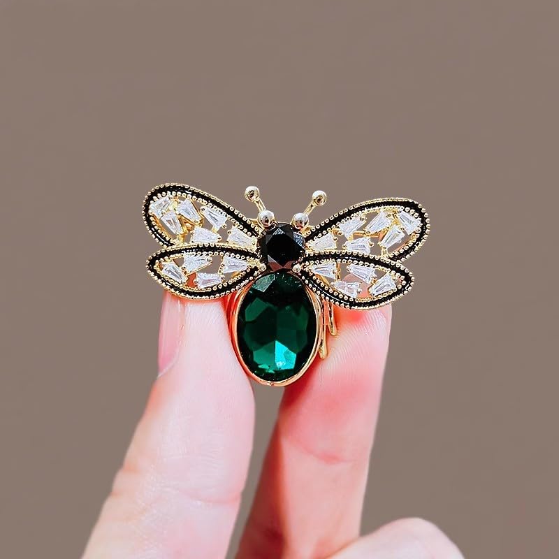 Image of Crystal Bee Pearl Brooches Exquisite Insect Bee Brooches Pins for Women