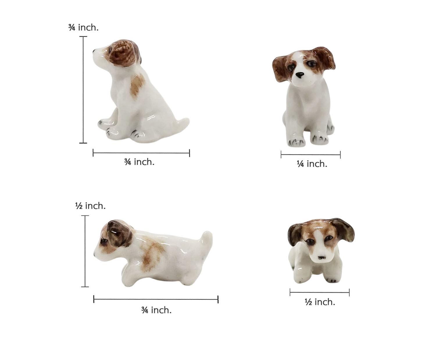 Amazon.com: WitnyStore Tiny ¾ Inch White Brown Sit Stand Jack