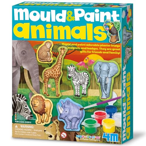 4M 404775 Mould & Paint-Wild Animal, Mixed Colours