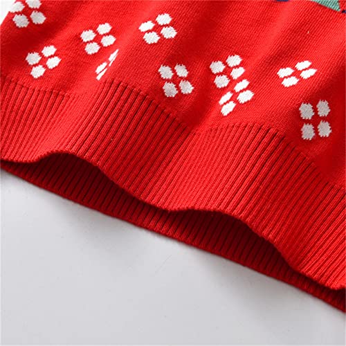 EnJoCho Toddler Kids Girls Boys Christmas Cartoon Sweater Casual Prints Knitted Long Girls Open Cardigan Sweaters4