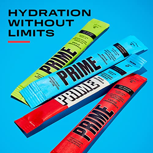Prime Hydration+ Stick Pack, Electrolyte Drink Mix, 10% Coconut Water, 250Mg Bcaas, Antioxidants, Naturally Flavored, Zero Added Sugar, Easy Open Single-Serving Stick, Tropical Punch 6 Sticks #TOP1