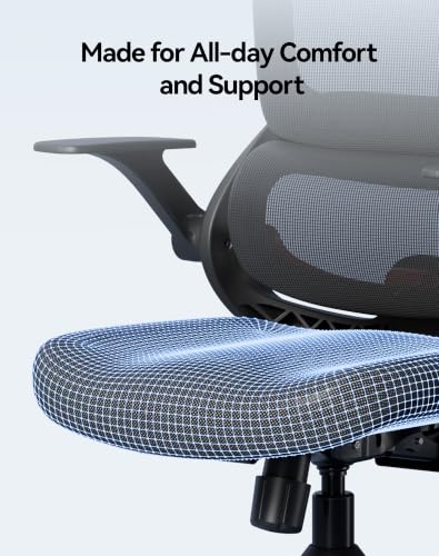 Image of SIHOO B100 SE Office Chair, Soft Memory Foam Desk Chair with Adaptive Lumbar Support & 2D Flip-up Armrests, 135 tilt Computer Chair for Home Office, Black