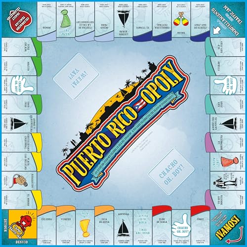 Late for The Sky Puerto RICO-OPOLY juego de mesa bilingüe miniatura 4