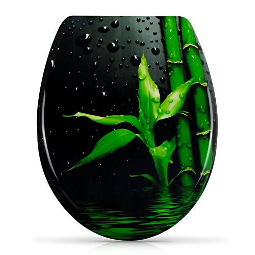 Sedile wc chiusura ammortizzata - Motivo Bambù