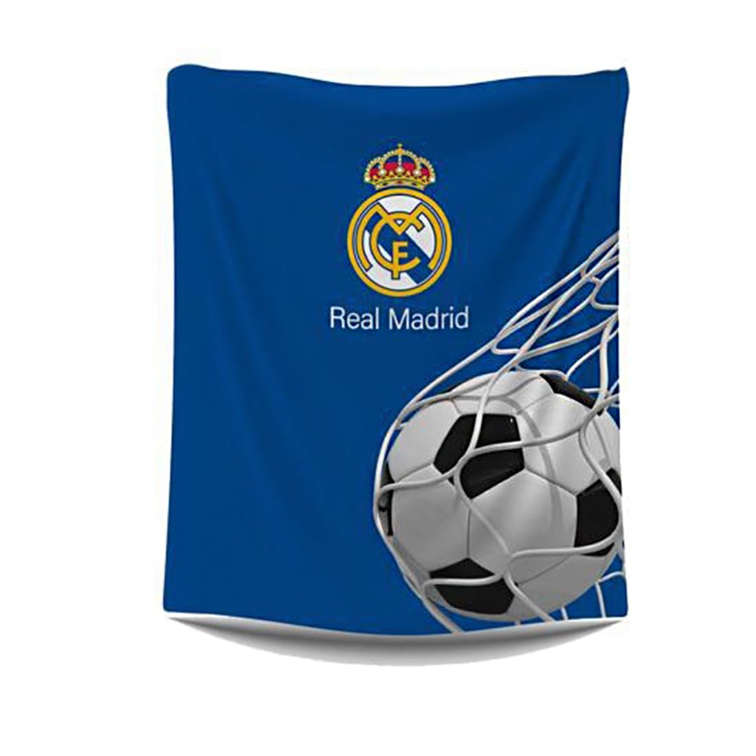 Coperta della Squadra di Calcio R. Madrid, Microfibra di Poliestere, 120x150cm