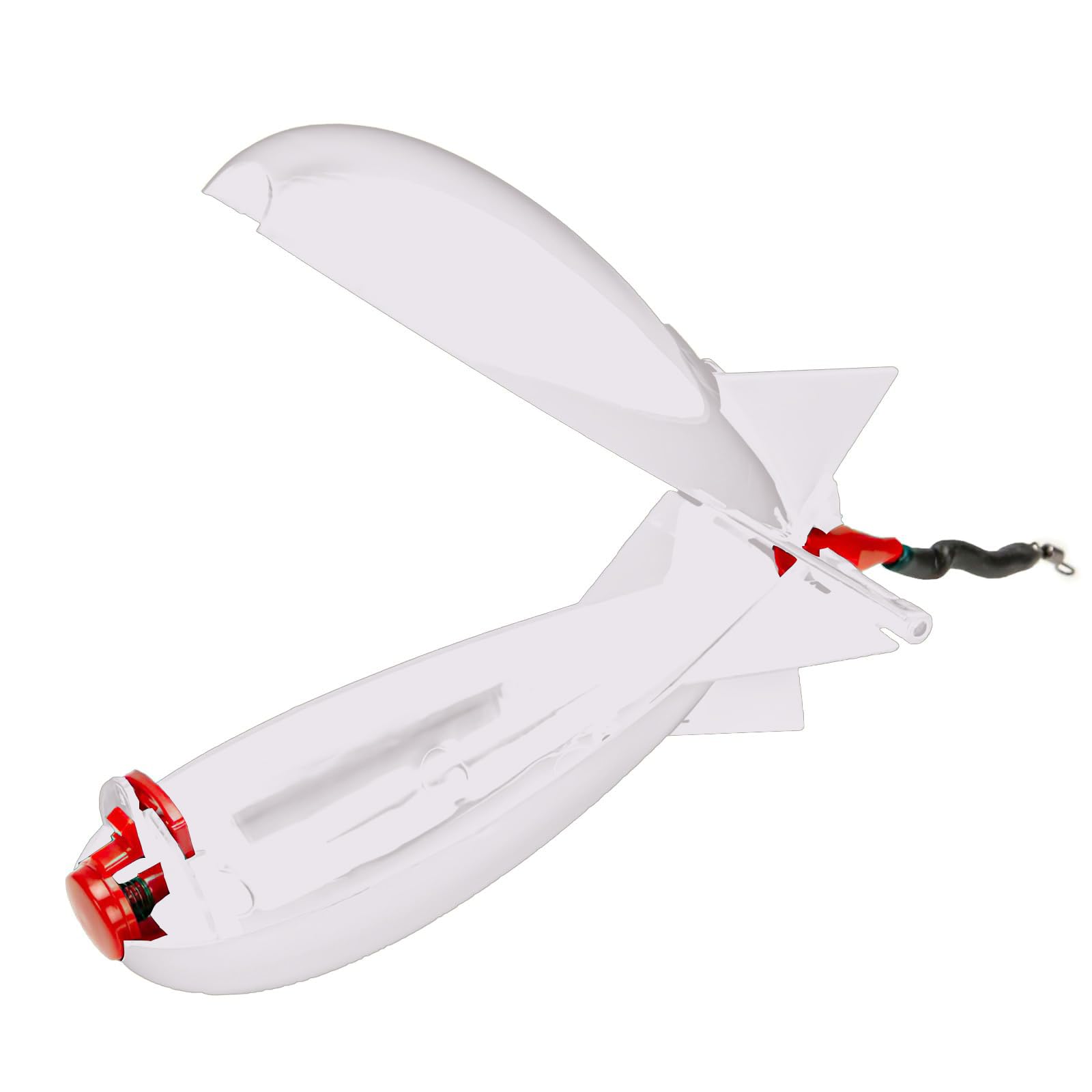 Fishing Bomb Bait, Carp Bait, Carp Fishings Tackle, Rockets Shape Fishing Feeder, Large Bomb Float Lure Baits Pellet Fishings Feeder Fishingse Tackle Nesting Tool (White)
