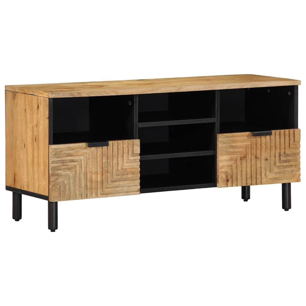 Szafka pod telewizor 100 x 33 x 46 cm lite drewno mango brązowy