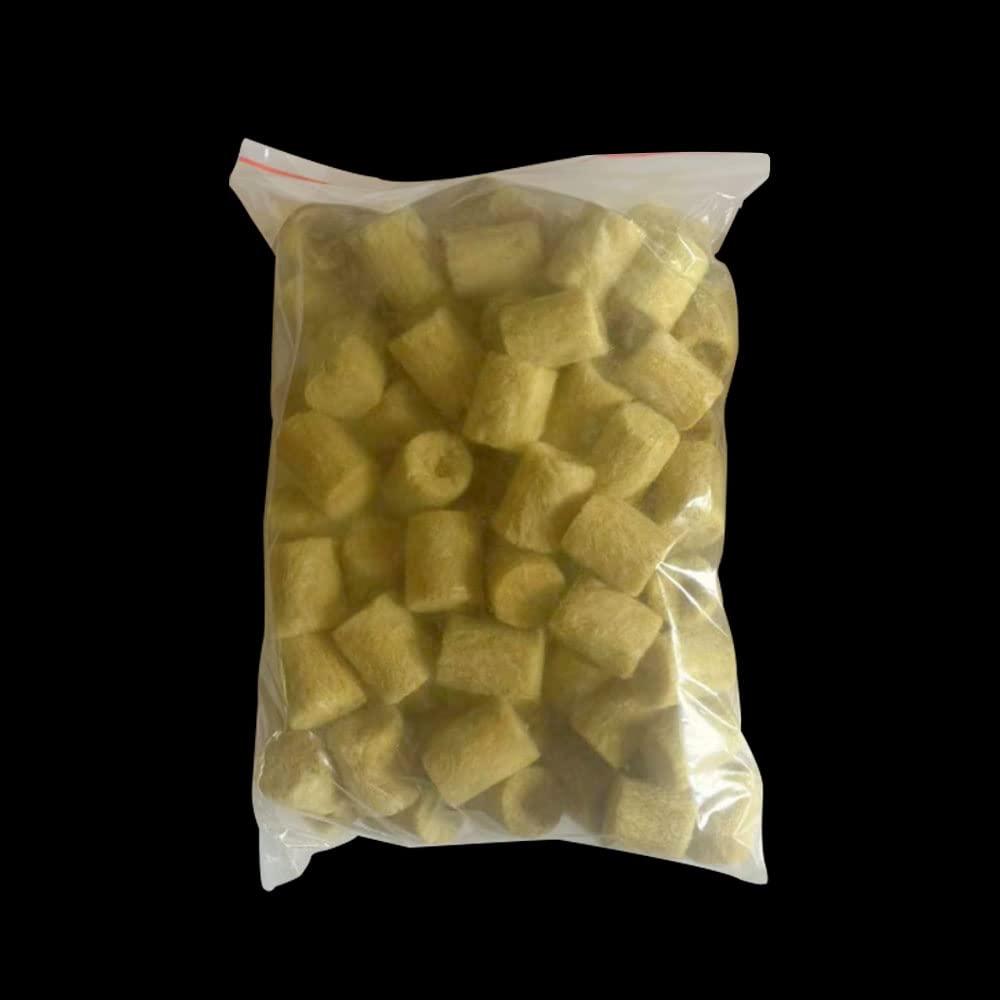 Cubo de Lana de Roca sin Suelo 50 Piezas Cubos de Cultivo Hidropónicos Bloque de Lana de Roca Plántulas HidropóNicas Tapones Agrícola Rockwool Cilíndrico Cubos de Lana de Roca Propagación