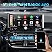 Single Din Car Stereo with Wireless Apple Carplay Android Auto, 6.9