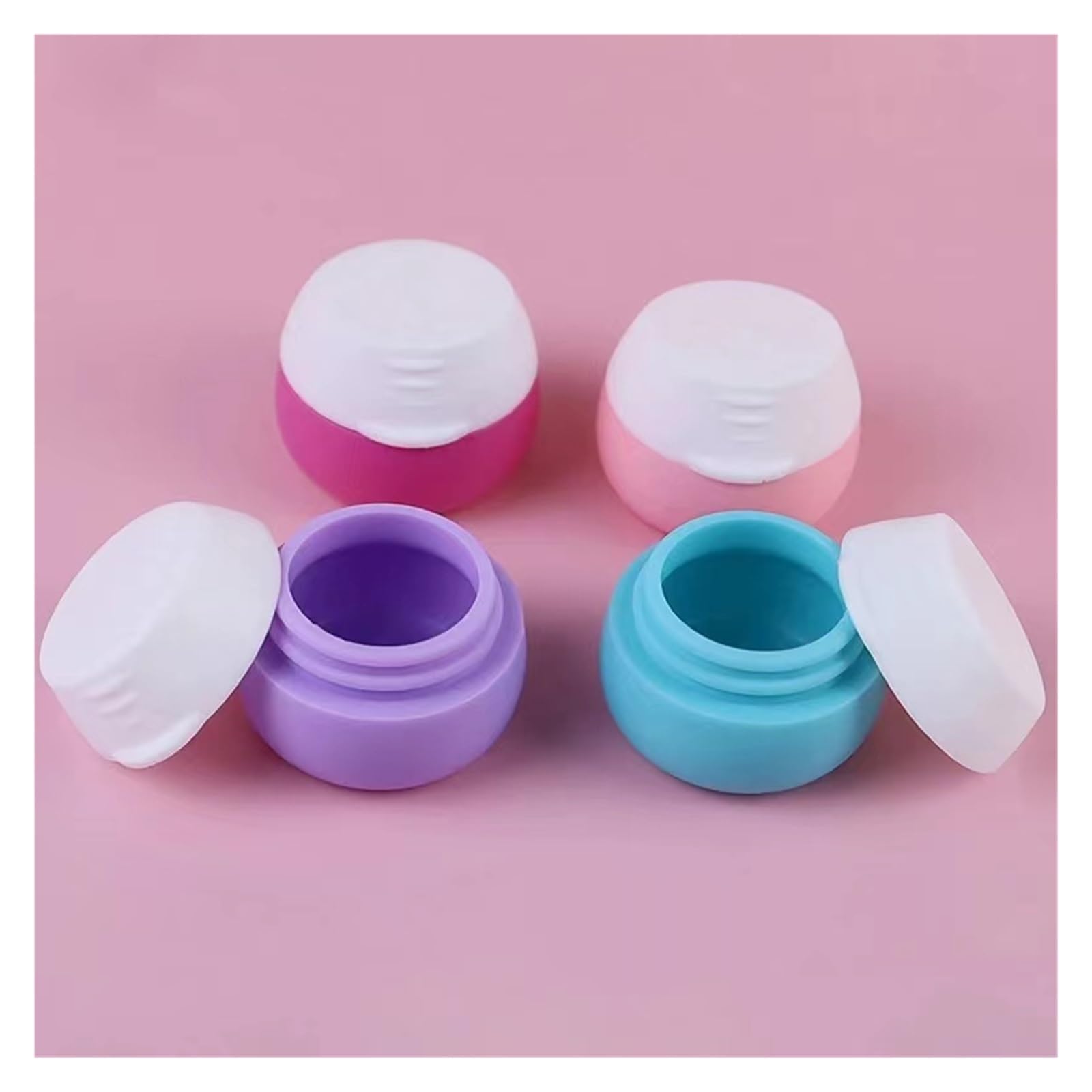 1/4 Stück 20 ml Silikon-Reiseglas | Silikon, auslaufsicher, nachfüllbar, tragbar, 20 ml, for den Reisegebrauch(7)