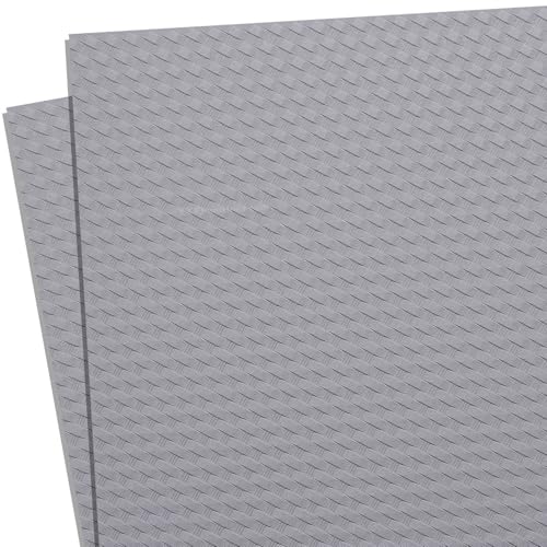 HOLSTEX Thermoform Sheet - (Basketweave Texture) - (.093 Thickness) - (8in x 12in Sheet) - (Battleship Gray) - (2 Sheets) - for Holster Making, DIY Cosplay, Airsoft Armor