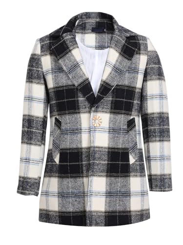 Image of CHKOKKO Girl's Wool Blend Stylish Standard Length Winter Wear Button Coat For Kids