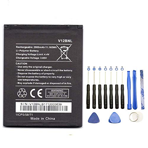  EspaceCyber® - Batteria V12BNL per Wiko Harry 2 View Prime View + kit di attrezzi 13 pezzi