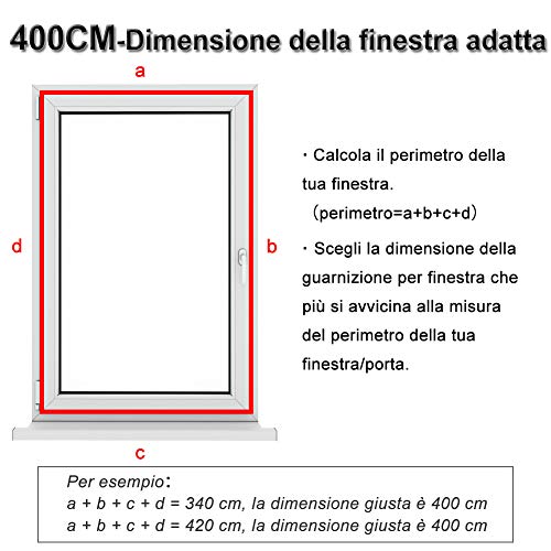 Joint de fenêtre pour climatiseur mobile et sèche-linge à évacuation d'air, climatisation,Hot Air Stop avec fermeture éclair pour fixation sur fenêtre,fenêtre battante/fenêtre de climatisation,400 cm - Image 3