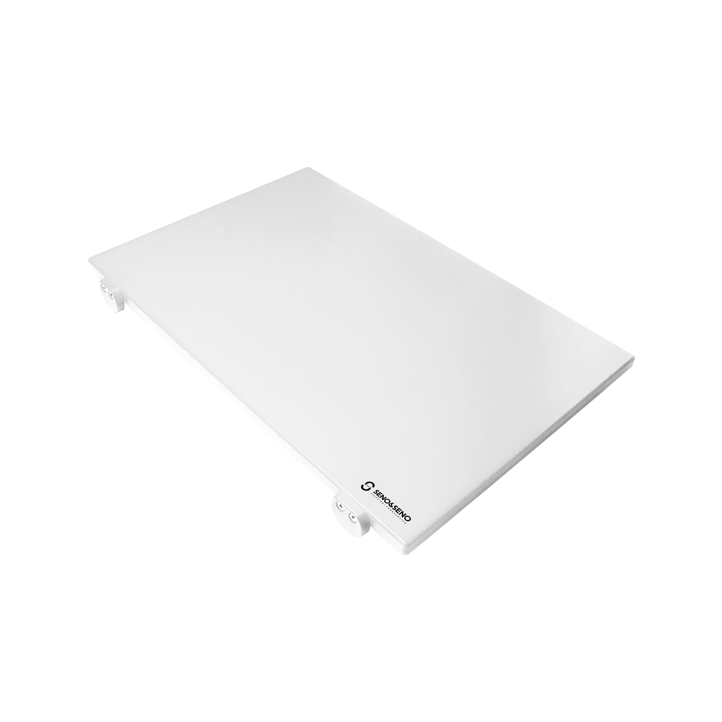 SENO & SENO Tabla de cortar rectangular de cocina de polietileno con topes | Superficie antiadherente y resistente a los golpes | Disponible en diferentes tamaños y colores (blanco)