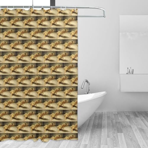 Rideau de douche imperméable imprimé léopard sable 183 x 183 cm
