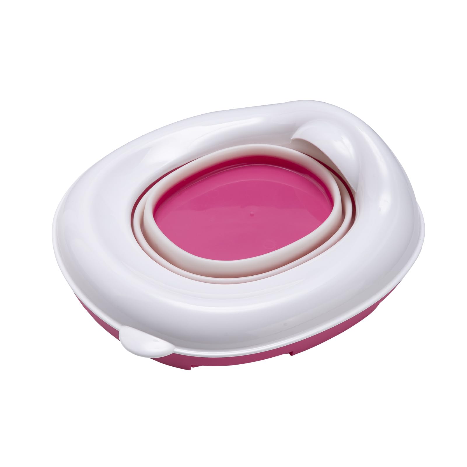 Warmiehomy Portable Travel Potty for Toddlers Kids Baby Foldable Potty Training Toilet Seat for 1-4 Years Boys Girls Indoor Outdoor Carry Potty Travel Toilet with 60pcs Cleaning Bags, Pink - Image 4
