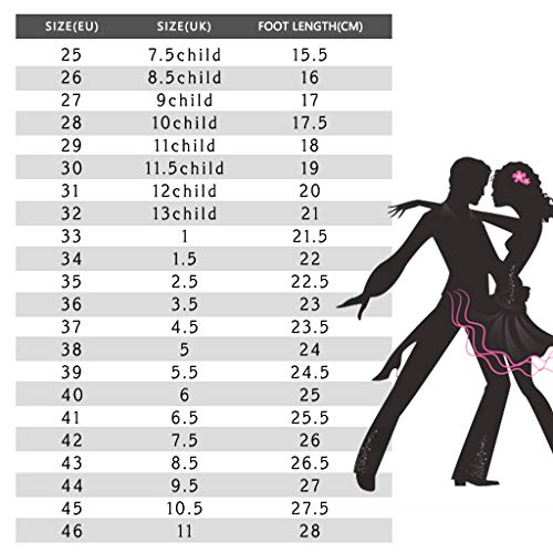 DoGeek Herren/Jungen Tanzschuhe schwarz Standard Latin Dance Schuhe Glattleder Ballsaal (Bitte bestellen Sie eine Nummer grösser) - Image 5