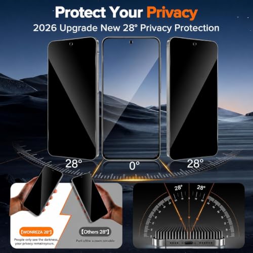 Image of Pack 1 - Privacy Tempered Glass for Poco X8 Pro 5G Screen Guard Protector | 9H Hardness | Case Friendly | Anti-Spy - Installation Kit