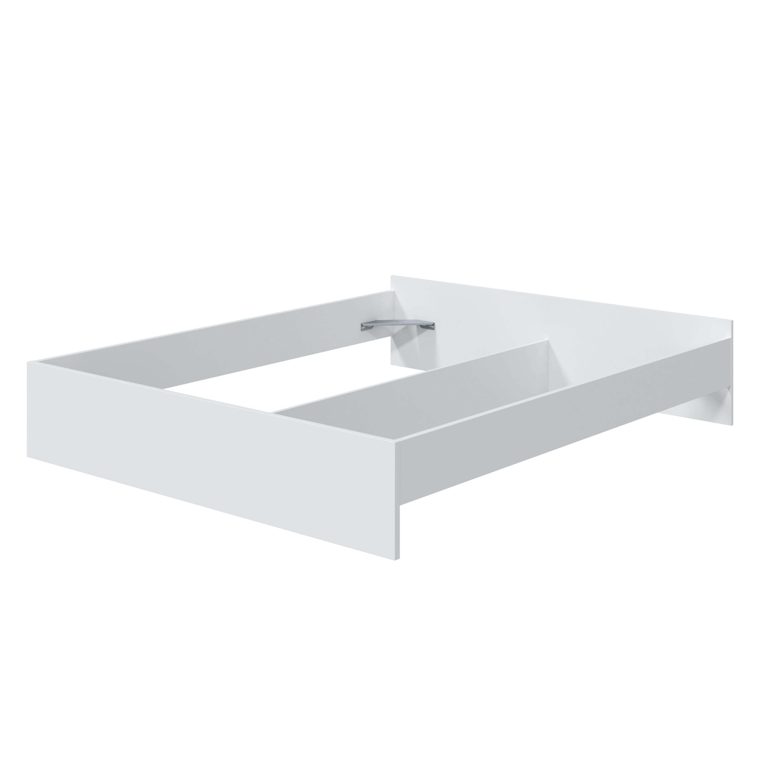 Miroytengo Pack Dormitorio Muebles Daylight Mesitas de Noche, Cómoda y Cama Queen Size Blanco Artik y Natur