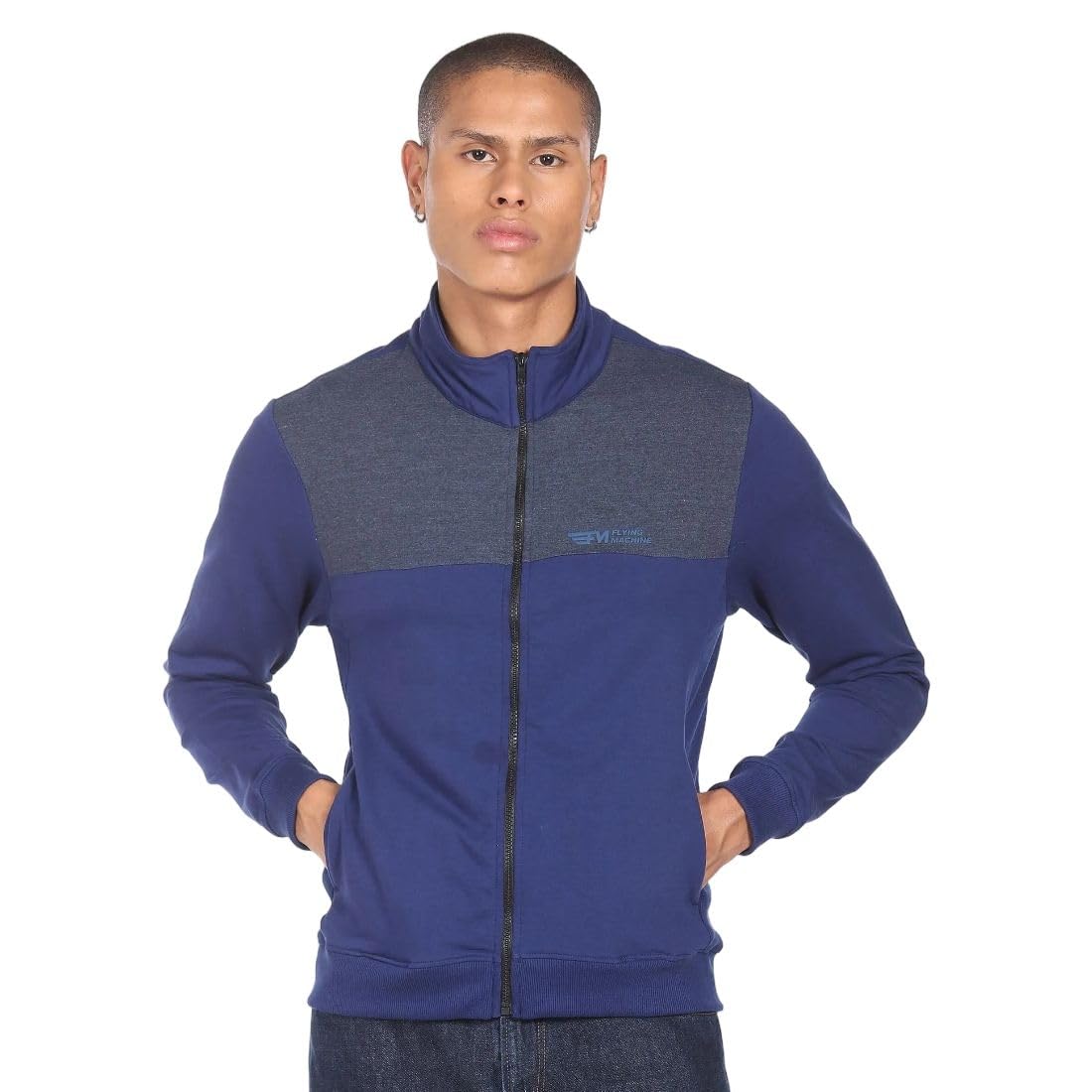 flying machine Men's Regular Fit Sweatshirt| Colour Blocked-picture-21