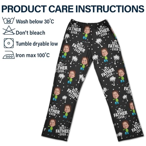 Custom Photo Best Dad Grandpa Ever Personalized Pajama Pants, Personalized Pajamas Pants with Photo for Men Women, Mens Lounge Sleep Bottoms Funny Pj Pants, Christmas Gifts for Dad Mom4