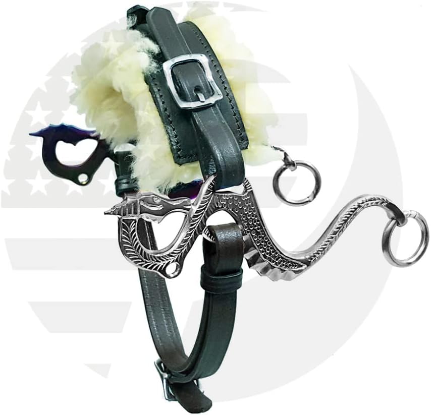 Dragon Hackamore - Broca de caballo con piel auténtica