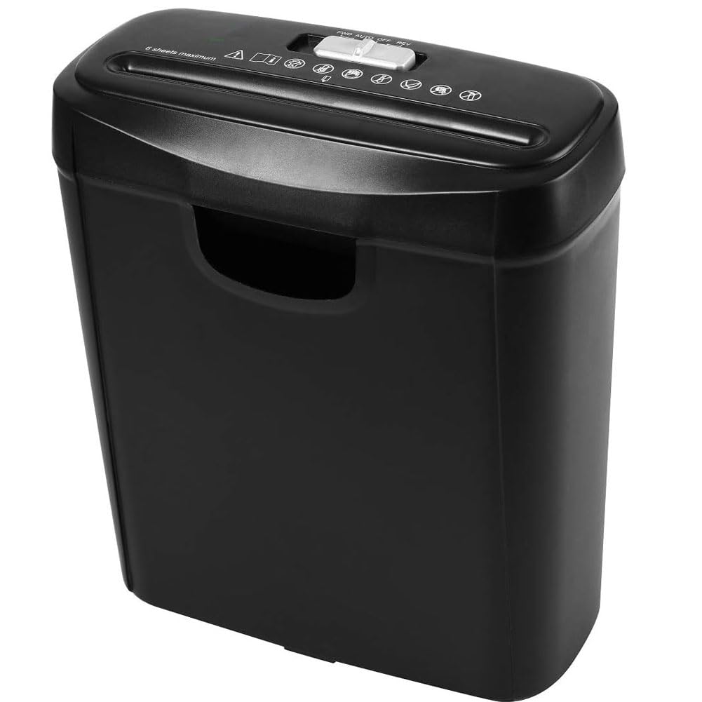 Distruggi Documenti Elettrico Trita Carta Portatile Salvaspazio Distruggidocumenti per Fogli Carta A4 e Carte di Credito Potenza 190W con Contenitore di Raccolta 10 L