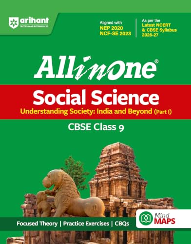 Image of Arihant All in One Social Science (Understanding Society: India and Beyond - Part I) Class 9 for CBSE Exam 2026-27 | NCERT Based Complete Theory, Practice Exercises, CBQs, Sample Papers & Mind Maps