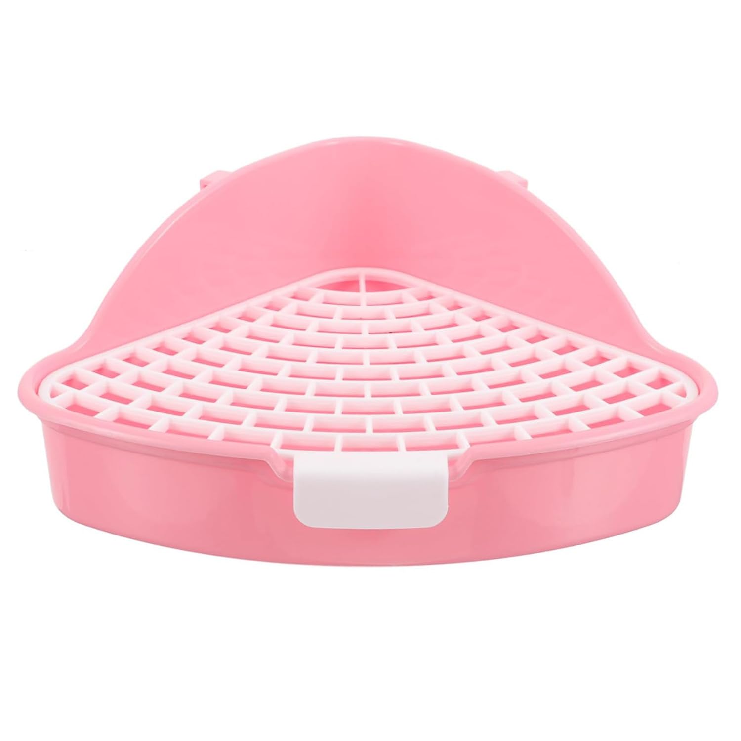 MEISO Toilette per Coniglio, Toilette per Animali Domestici, Vasino Addestrativo per Criceti, Toilette per Animali di Piccola Taglia di Triangolo per Coniglietti, Cincillà, Cavia (Rosa)