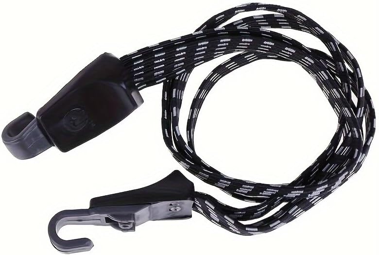Heavy Duty Elastic Bungee Cord with Hooks - High Stretch Luggage Strap for Bicycle Rear Rack - Durable Tie Down Rope for Cargo Bundling and Camping - Versatile Outdoor Utility Gift for Cyclists