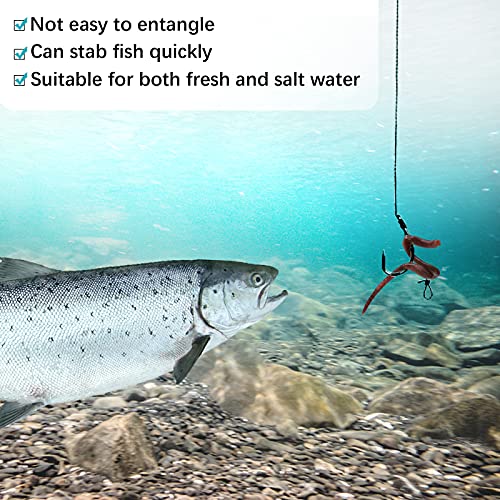 suaywo 12 Stück 6#/8#/10# Schnur Angelhaken Boilie Rig Karpfen Vorfach Geflochtene Haken zum Karpfen Vorfachtakelung… – Bild 6