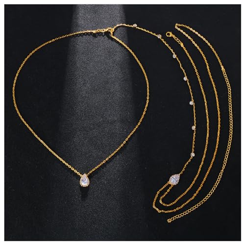 Sexy Rhinestone Back Chain Necklace for Backless Dress Bridal Wedding Rhinestone Backdrop Chain Jewelry Crystal Simple Waist Chain Jewelry for Women4