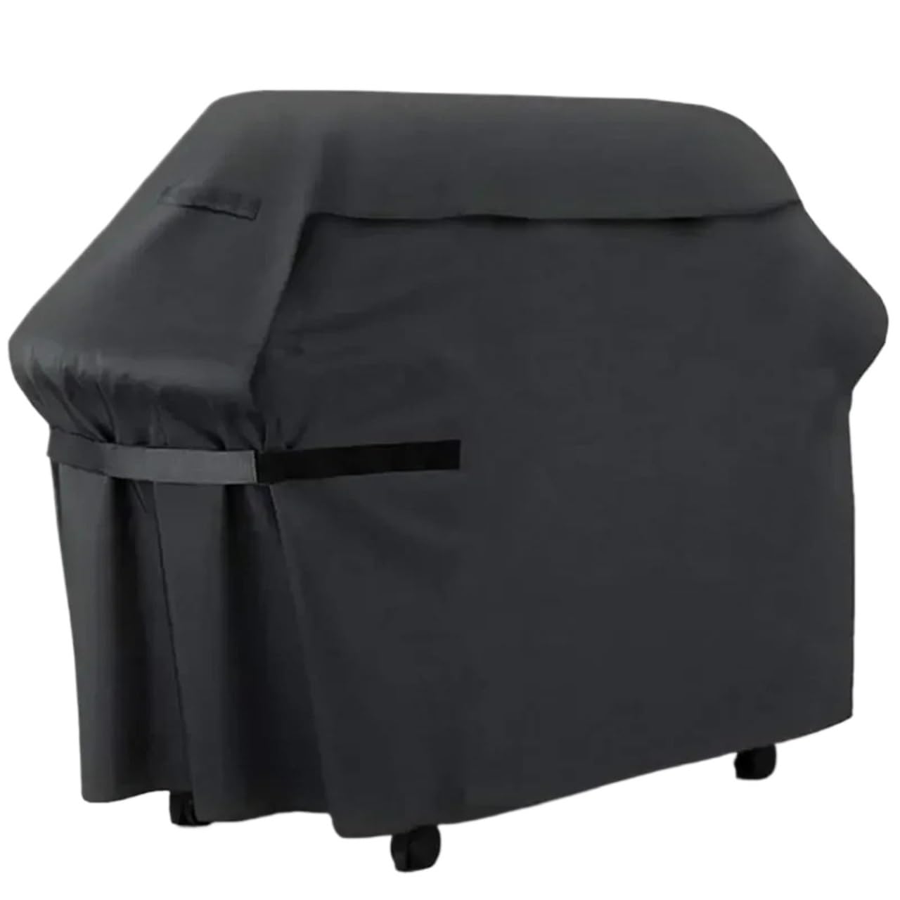 Funda resistente para barbacoa al aire libre, resistente a la intemperie, con correas de gas (negro, 190 x 71 x 117 cm)