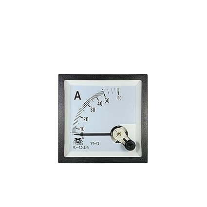 Yt72 AC Ammeter Directly uses 1a, 2a, 5A, 10a, 15a, 20a, 30a, 40a, 50a, 60A, 75A, 100A Series Live Wire Pointer Instrument dh72 (Size : AC2A)