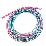 Cable Protector Data Cable Mobile Phone Cables Charging Data Line Gradient Color Wire Cord Protector(blue pink silver)