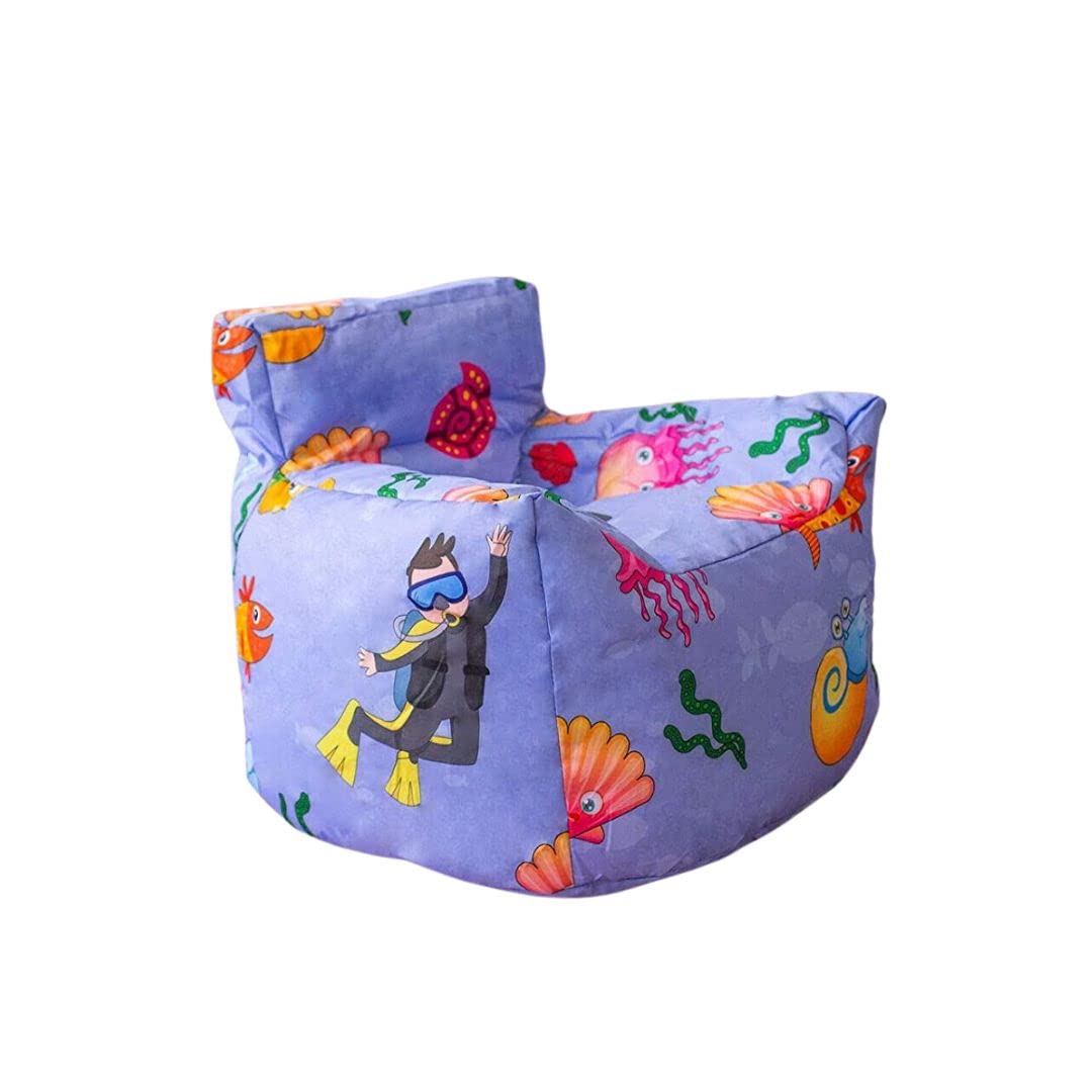 Marco Paul Children's Bean Bag Seat Cover - Eye-Catching Sea Theme Bedroom Kid's Chair Covers - Play Kids Nursery Furniture - Indoor/Outdoor Baby Bean Bag