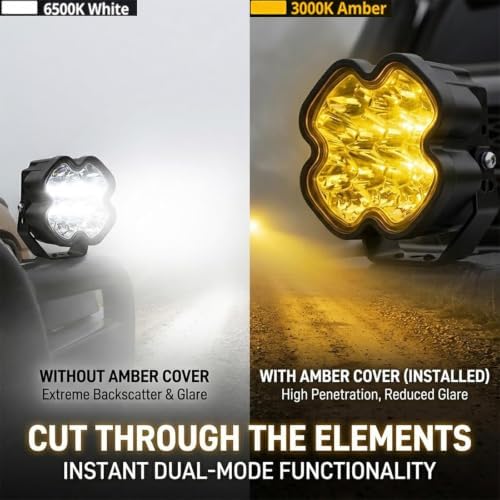 YBYZ 42-Inch 8 Pod Off Road Lights, LED Driving Lights for Jeep UTV - 2