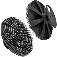 INNERNEED Körperschrubber aus weichem Silikon in Lebensmittelqualität, Duschbürste, Handreinigungsbürste für die Haut, sanftes Peeling und guter Schaum, Schwarz