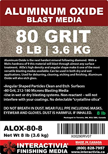 Image of #80 Aluminum Oxide - 8 LBS - Medium Sand Blasting Abrasive Media for Blasting Cabinet and Blasting Guns.