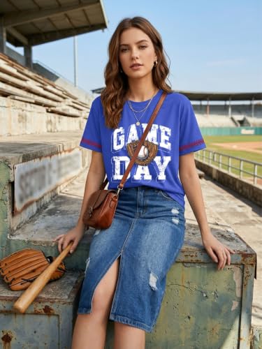 Image of Football Shirts for Women Game Day T Shirts Football Outfits